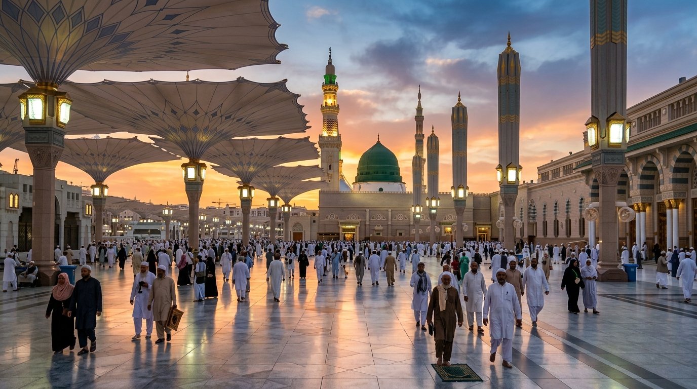 The Prophet's Mosque Courtyard